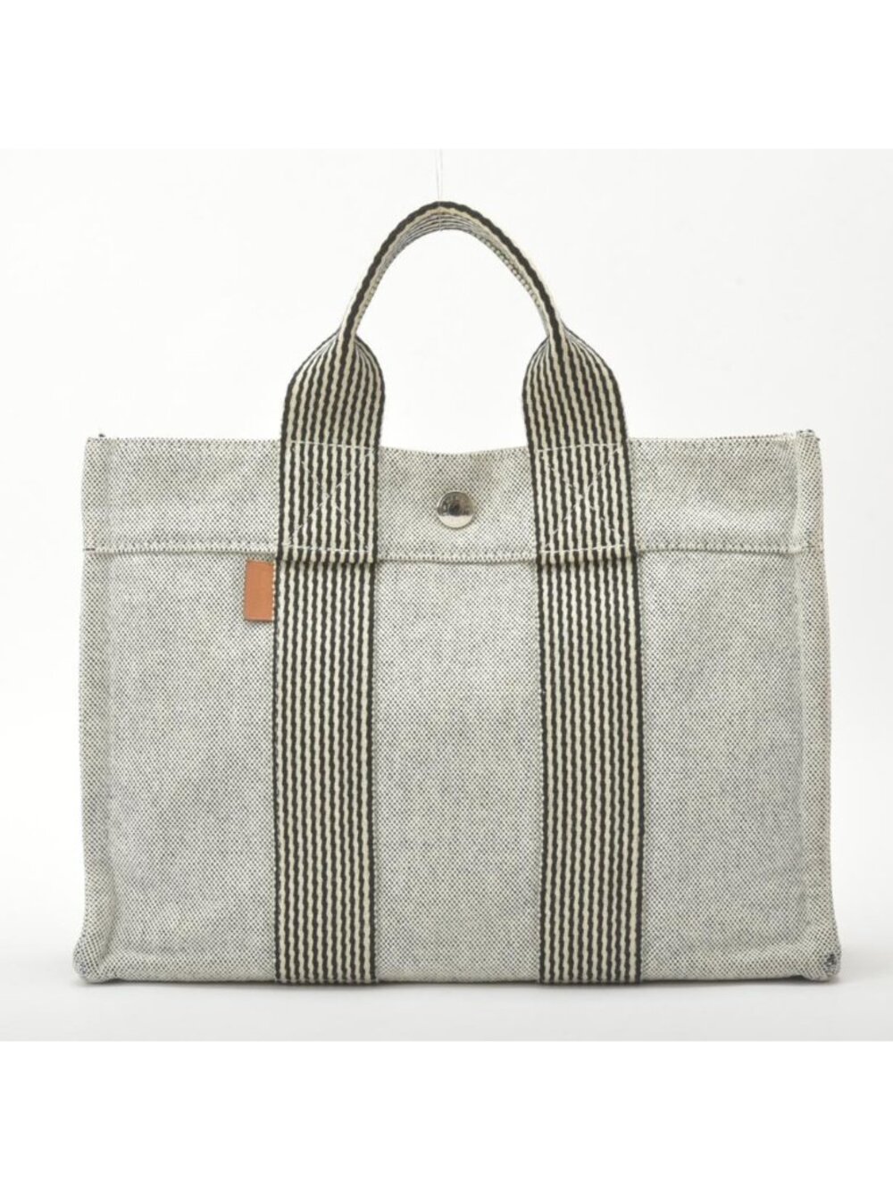 Hermes New Fourre Tout PM Handbag Canvas Gray Tote